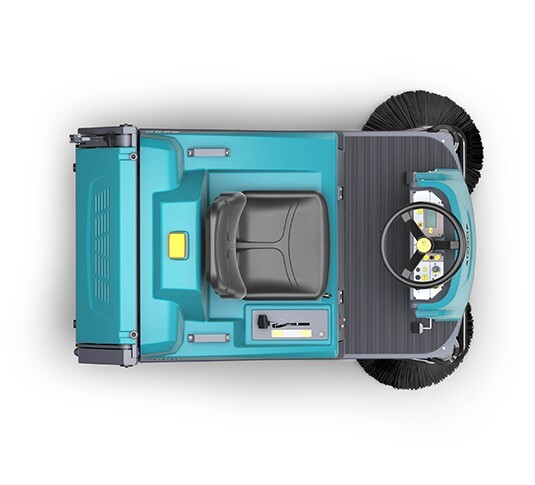 Tennant S880 bovenaanzicht opzit-veegmachine