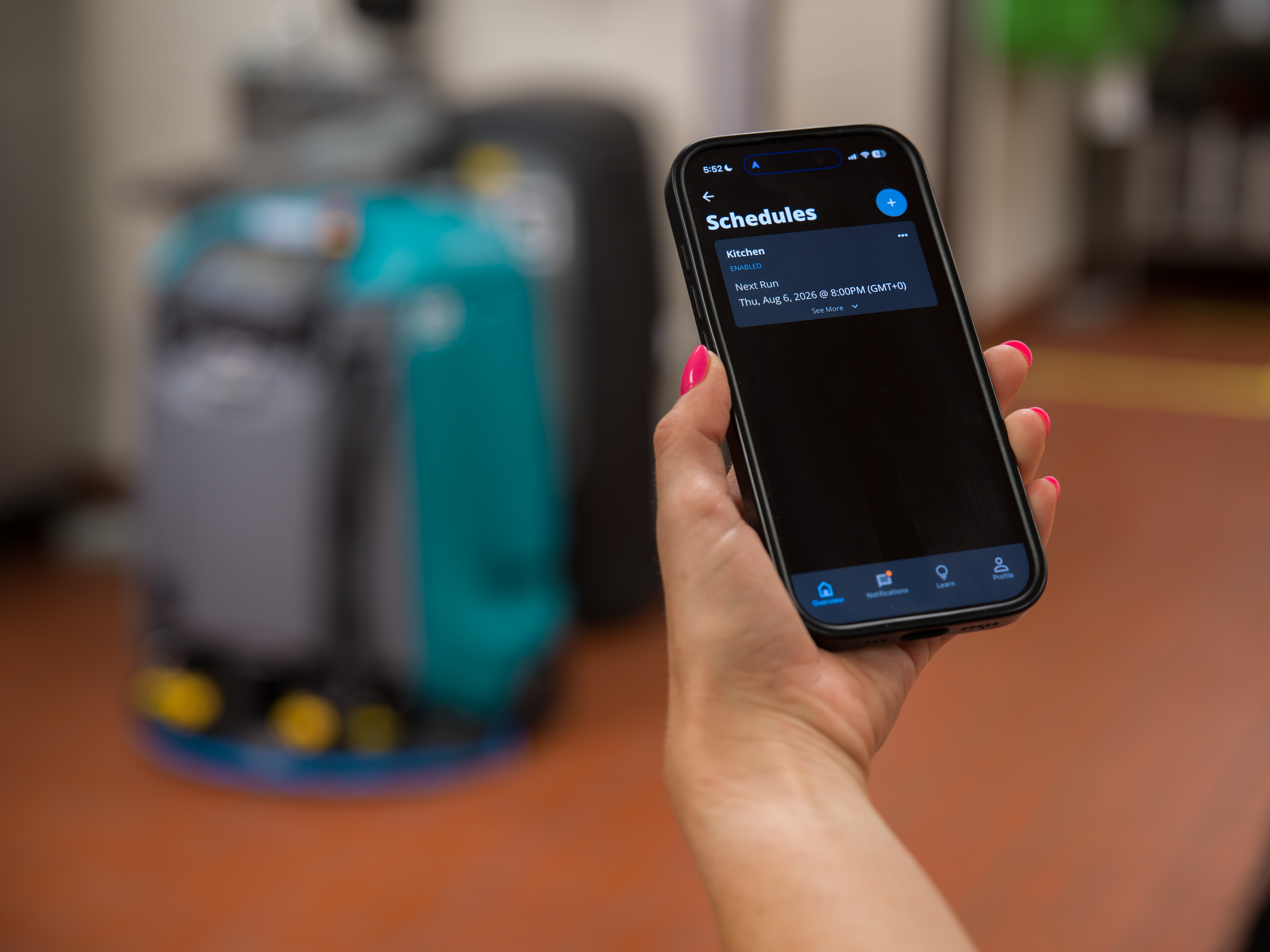 Tennant X2 ROVR reageert op de app besturing