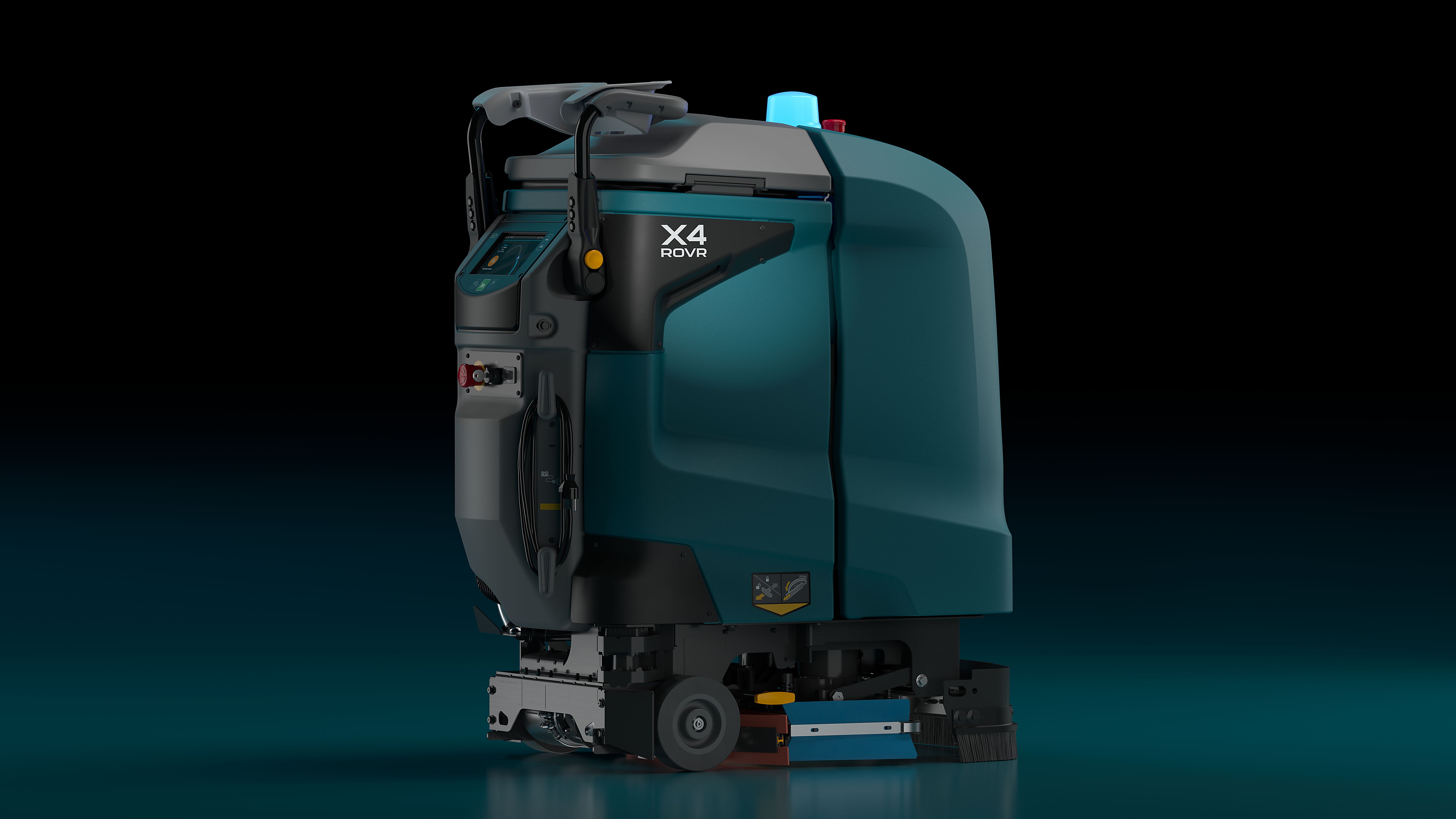 Tennant X4 ROVR schrobmachine - zijaanzicht