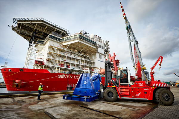 Franklin Offshore Europe heftruck zwaar intern transport