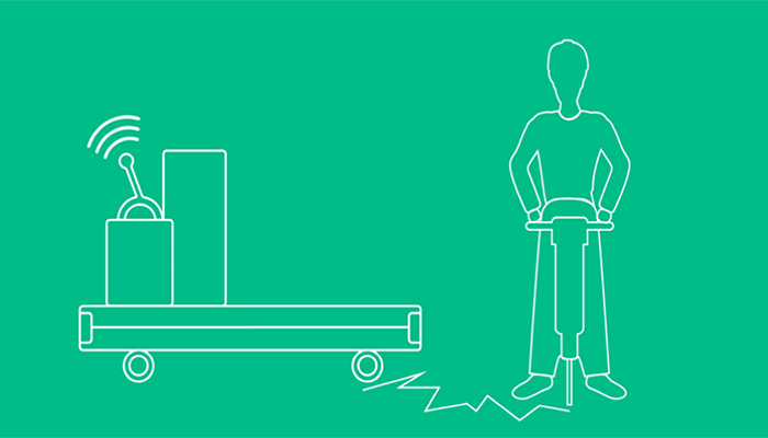 Mythe 1: voor AGVs moeten kabels worden aangelegd in de magazijnvloer