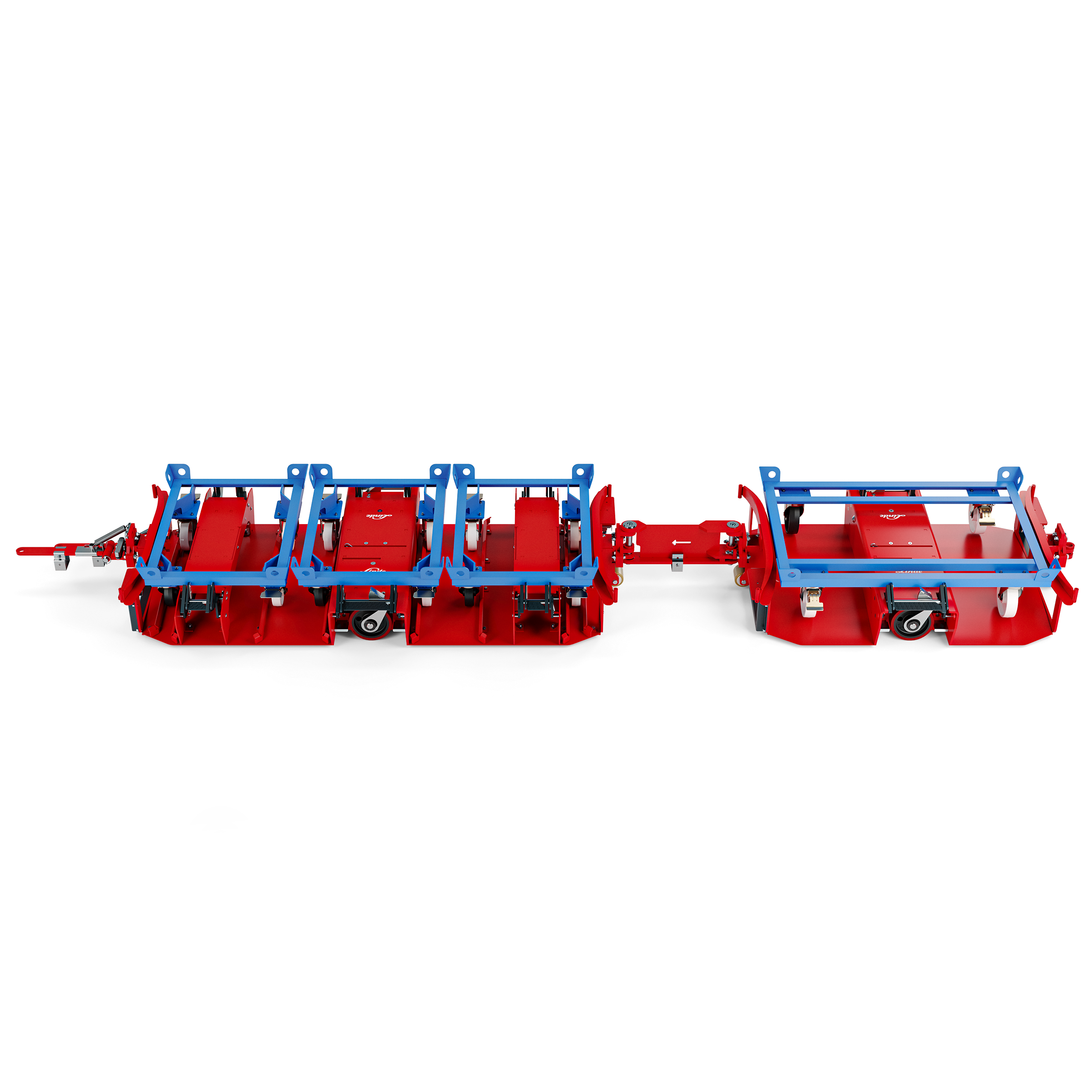 De Linde logistieke trein LT06 en LT10 zijn geschikt voor meerdere ladingdragers