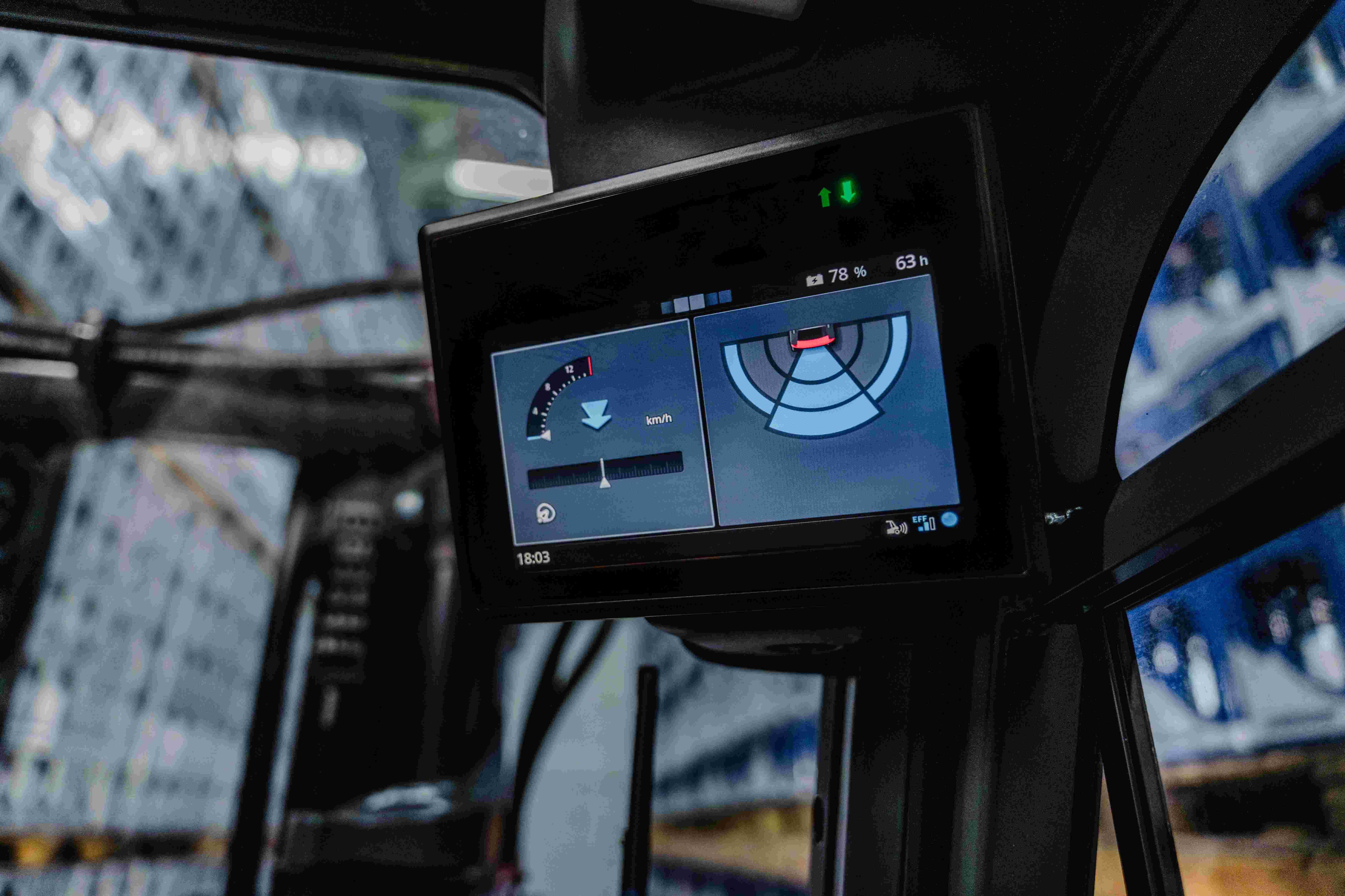 Display van de Linde Reverse Assist Radar