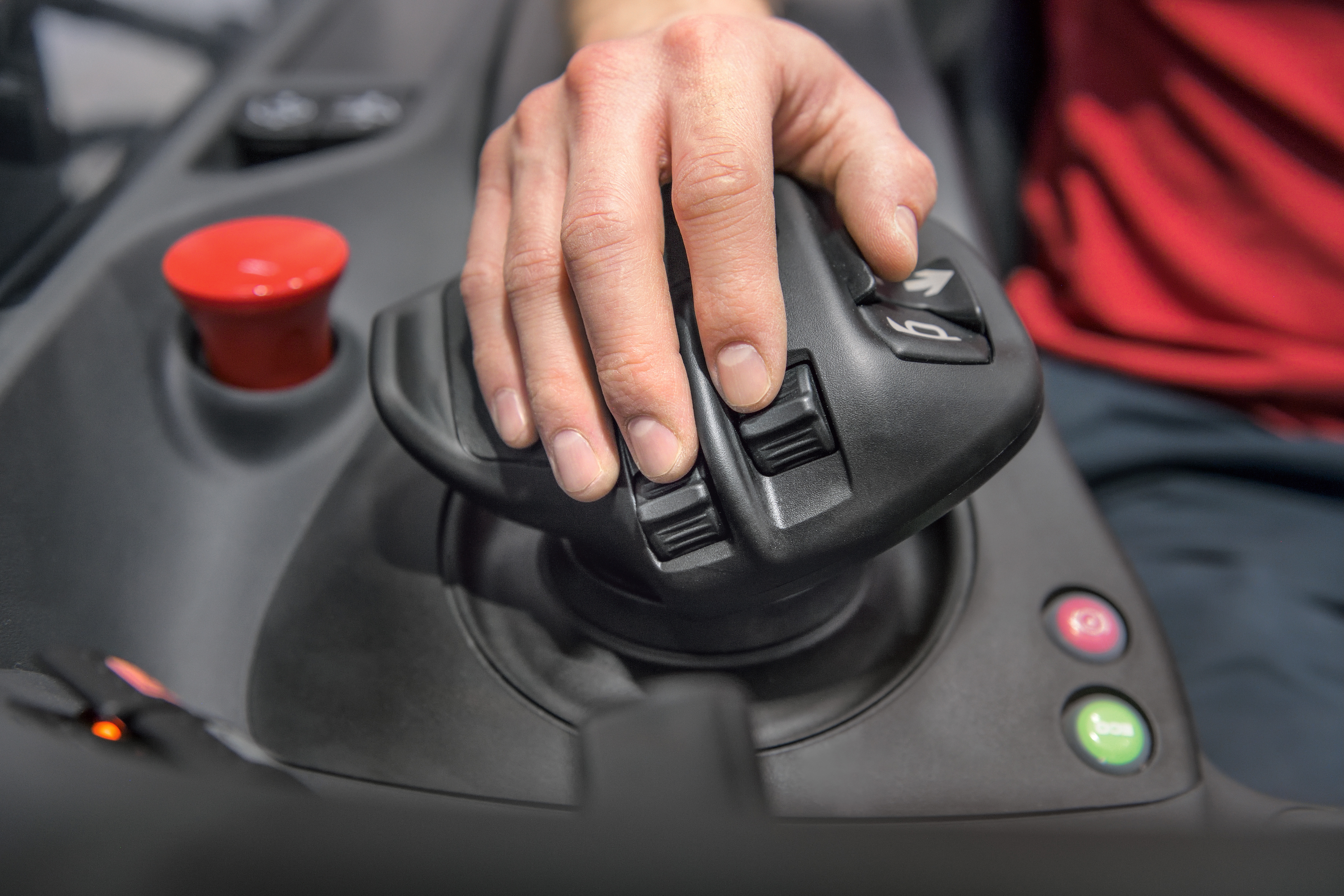 Linde Multifunction Lever; ontworpen voor de hand van de bestuurder van de truck