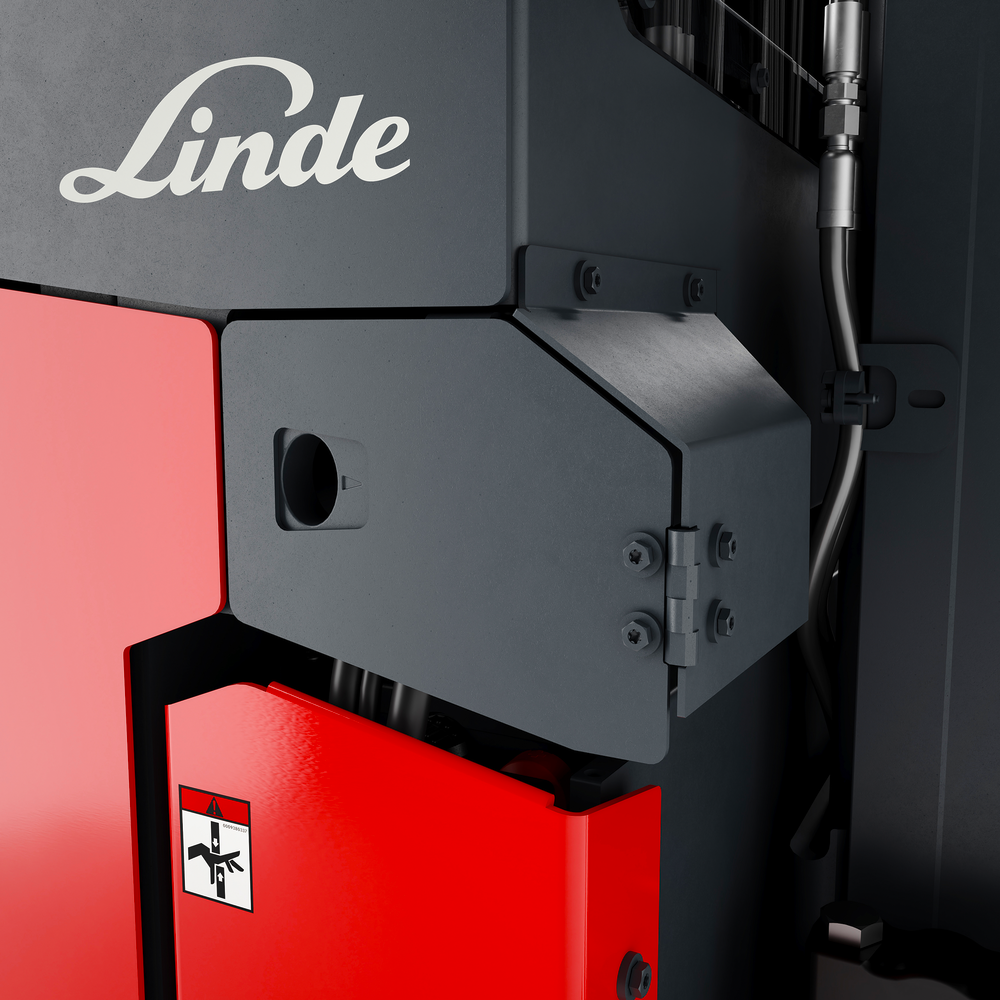 Ingebouwde lader of geïntegreerde laadaansluiting van de Linde reachtruck Ri14-Ri18