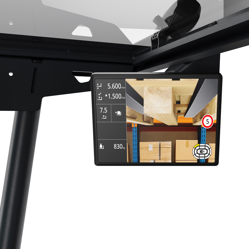 7-inch display op de nieuwe Linde reachtruck