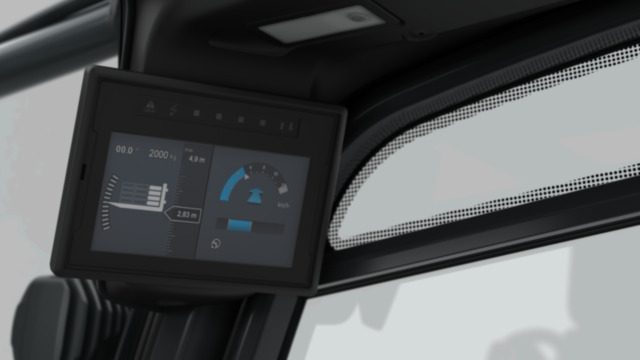 7 inch multifunctioneel display op de Linde Ei16-Ei20 P elektrische heftrucks