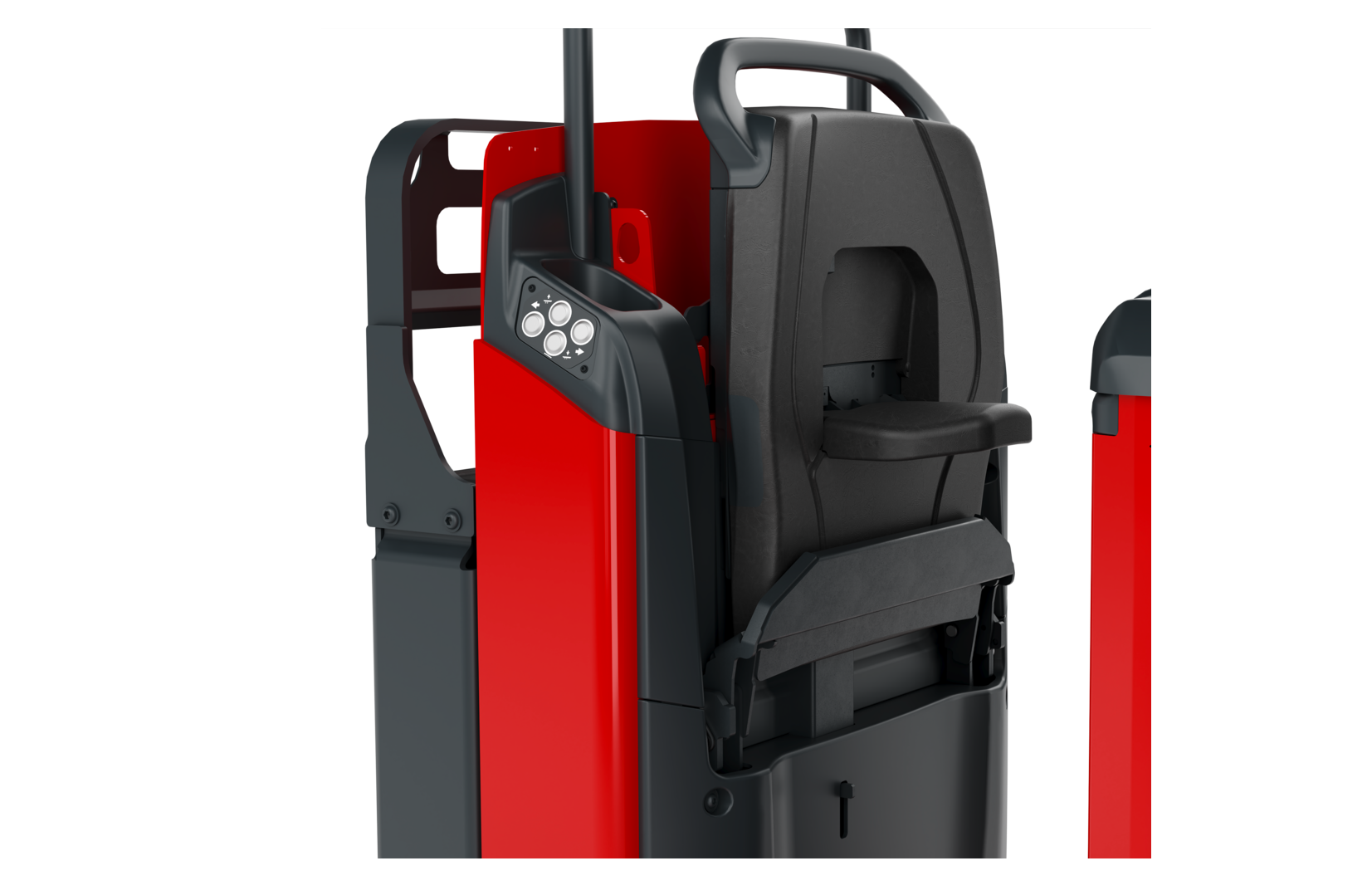 Verstelbare rugleuning met neerklapbare bestuurdersstoel van de Linde N20-N25 orderverzameltruck