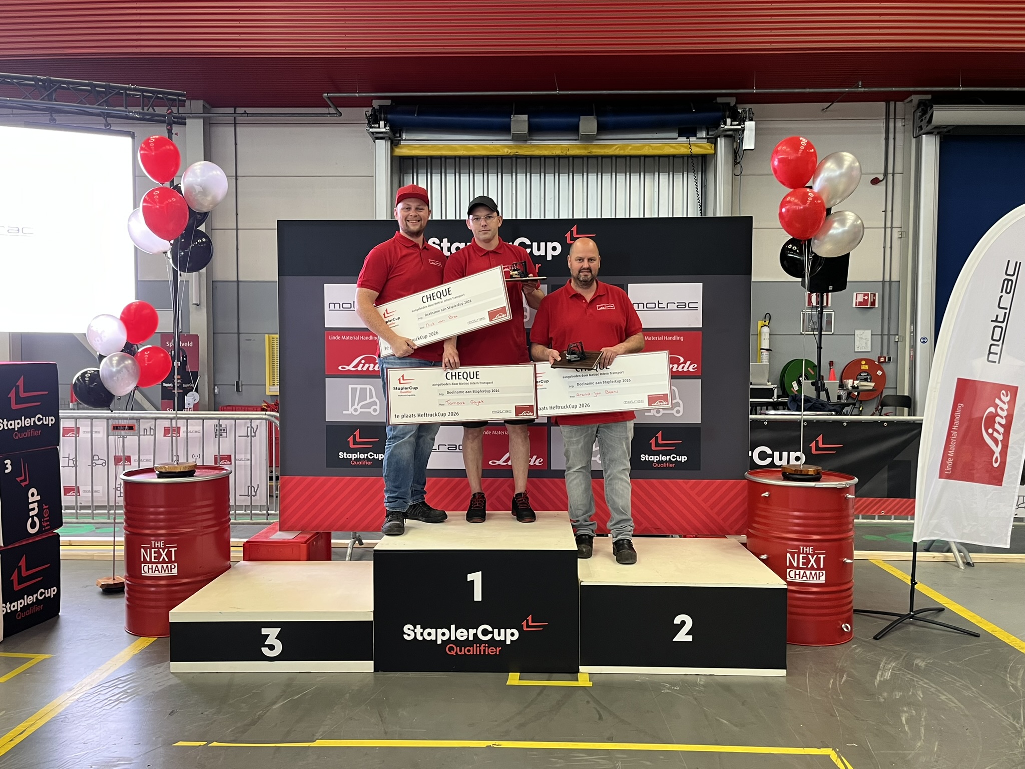 De winnaars van HeftruckCup 2026 bij Motrac