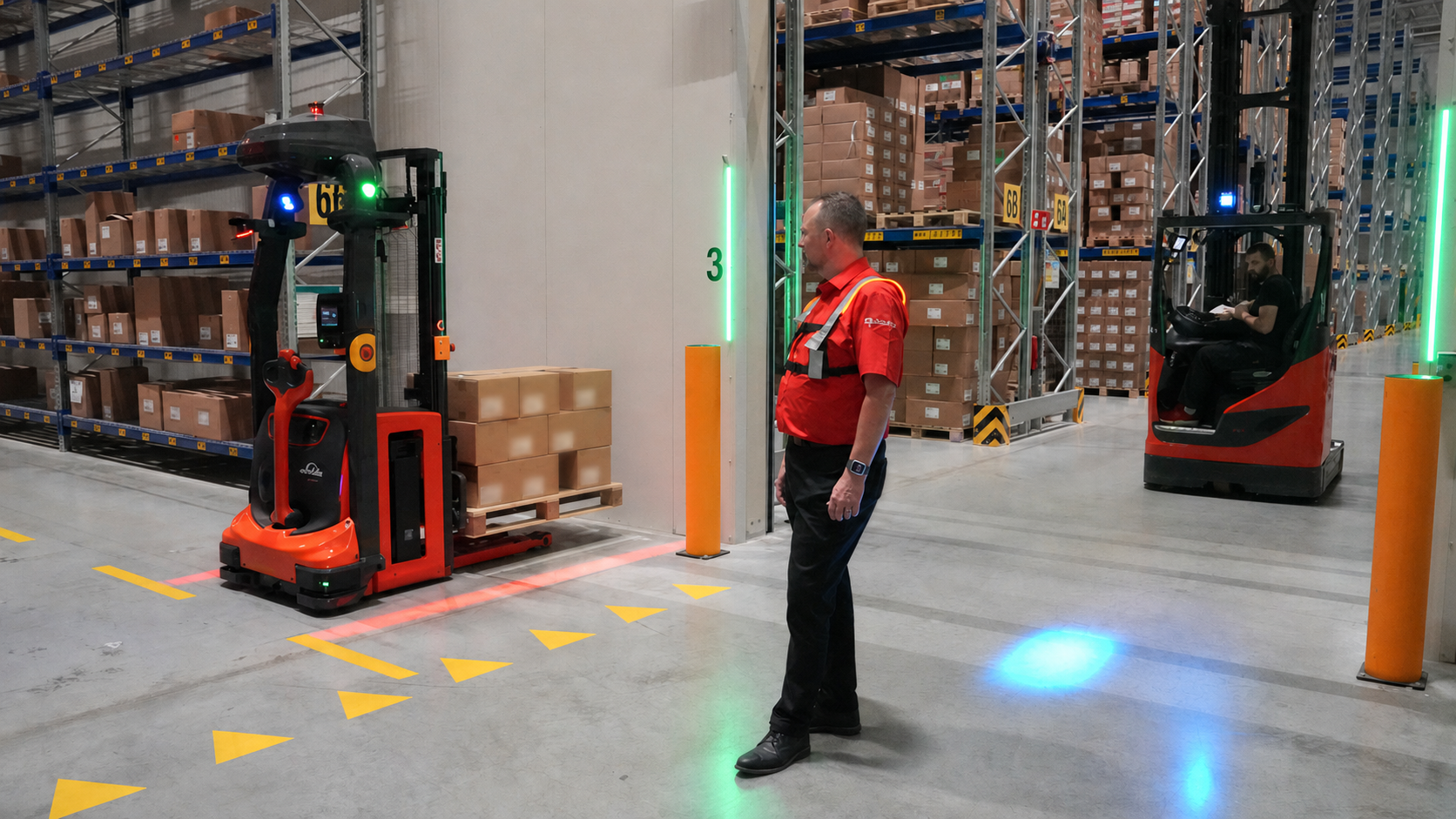 Linde Safety Guard communiceert tussen voetganger en truck